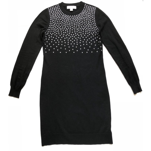 Michael Kors Studded Long Sleeve Sweater Dress - Picture 3 of 8